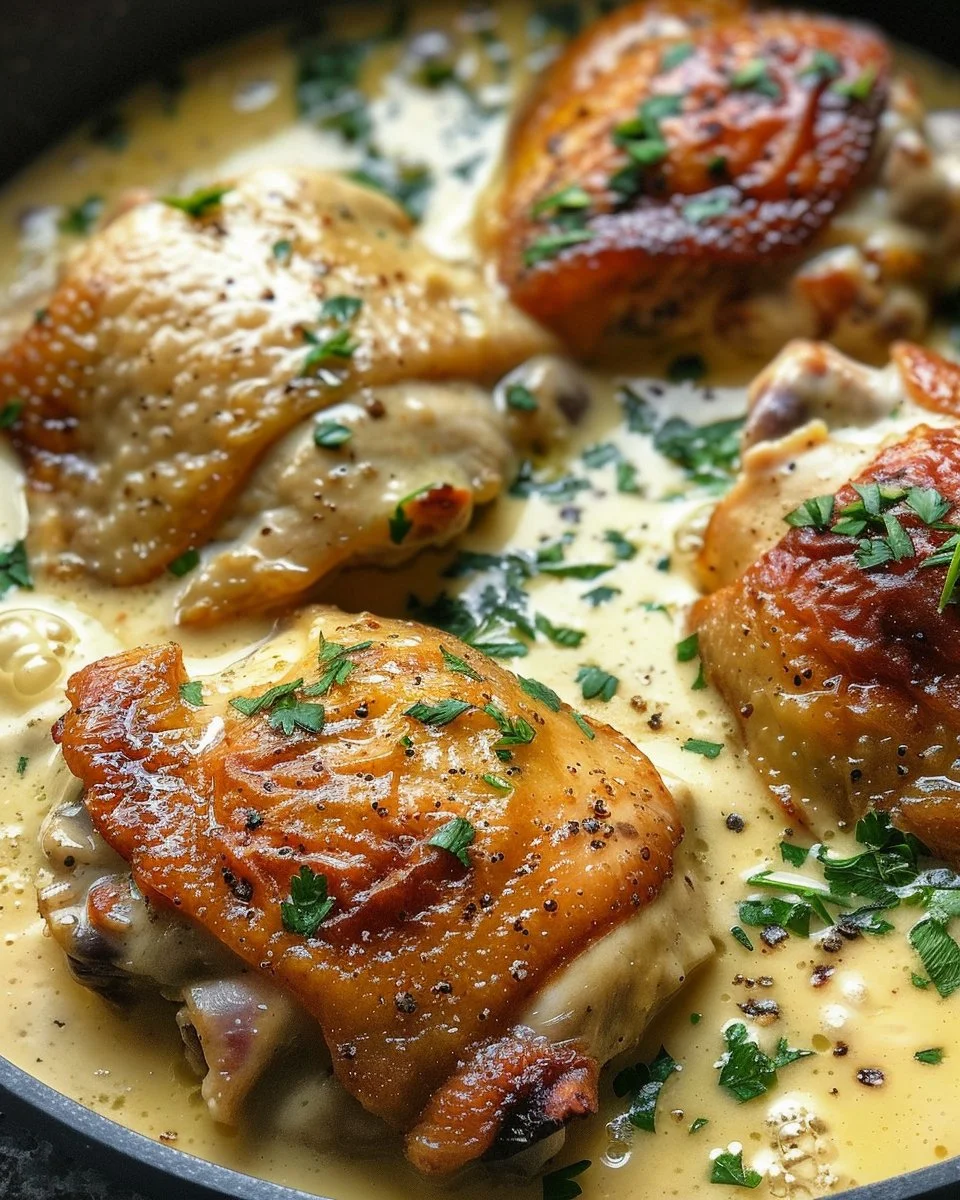 Creamy Baked Chicken Thighs