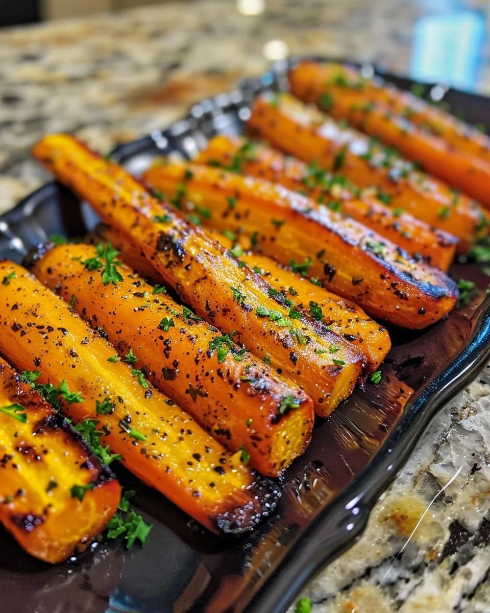 Honey Garlic Butter Roasted Carrots