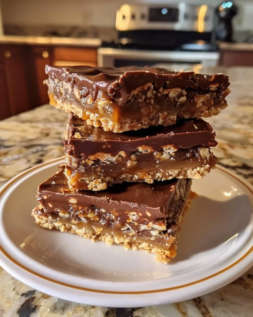 Irresistible Caramel Crush Bars 5 Delicious Caramel Crush Bars with a crunchy topping and gooey caramel center